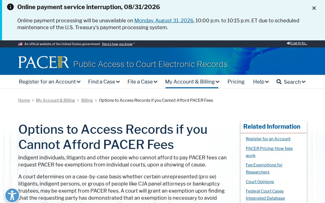 Perquimans County court records reference for PACER access options