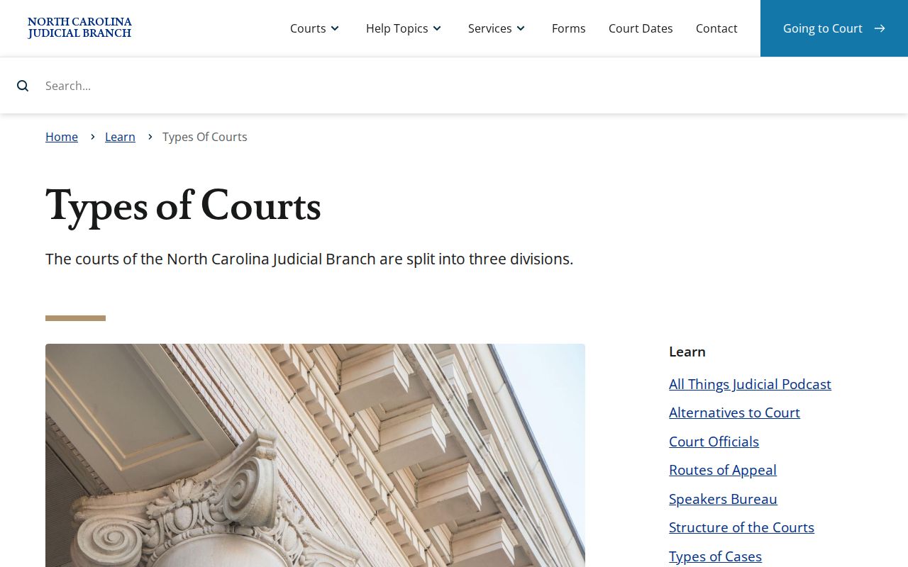 Perquimans County court docket court hierarchy reference for Superior and District Court